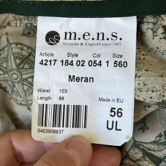 M.E.N.S Heinecke Klaproth Pants Mens 40 Green Modern Fit Outdoor Preppy Classic - Picture 11 of 16